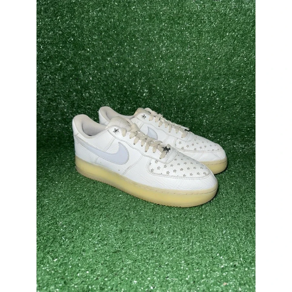 Nike Air Force 1 Low Womens 9.5 Mens 8 White Leather Casual Shoes Daily Sneakers